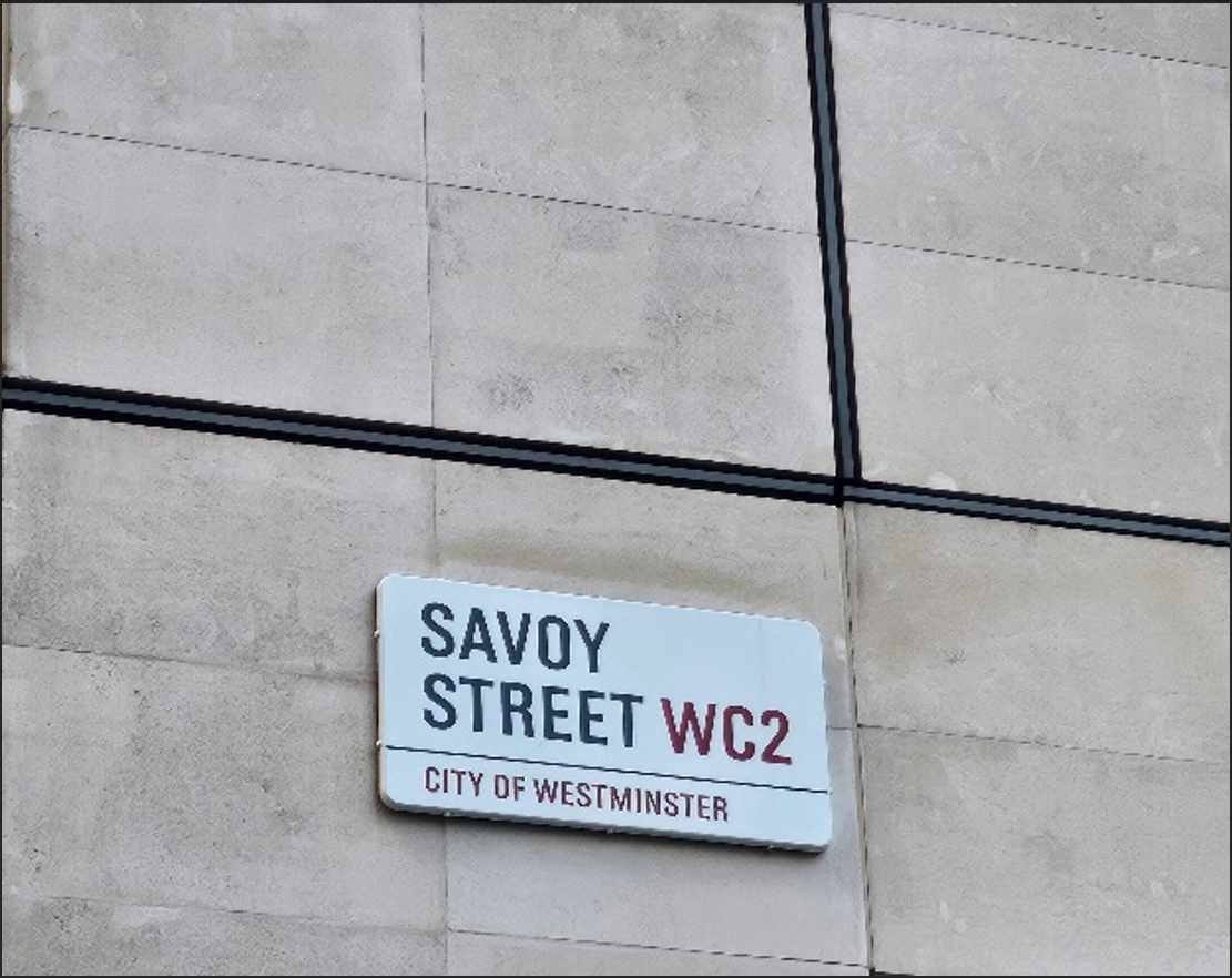 Savoy street sign.